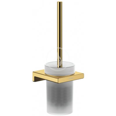Hansgrohe AddStoris WC štětka nástěnná matné sklo leštěný vzhled zlata 41752990 – Zboží Dáma