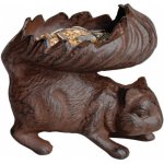 Esschert Design Krmítko pro veverky Squirrel 13,5 x 15 cm litina hnědá – Zboží Mobilmania