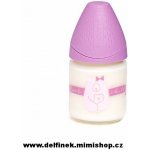 Suavinex Meaningful Life láhev skleněná anatomická savička fialová méďa 110ml – Zboží Mobilmania