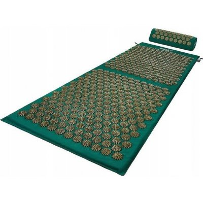 4FIZJO Velká akupresurní podložka s polštářkem 110x42cm zelenozlatá – Zboží Mobilmania