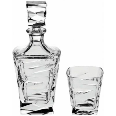 Bohemia Crystal Whisky set Zig Zag (1 karafa+ 6 sklenic) – Hledejceny.cz