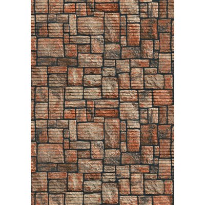 Aquamat koupelnová pěnová rohož 584-1 kammená dlažba cihlová metráž 80 cm – Zboží Mobilmania