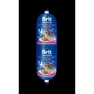Brit Premium by Nature Cat Sausage Chicken & Turkey Sterilised 180 g – Zbozi.Blesk.cz