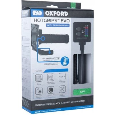 Gripy vyhřívané HOTGRIPS EVO Thermistor ATV, OXFORD (vč. ohřevu palce plynové páčky a samostatné regulace ohřevu páčky) | Zboží Auto