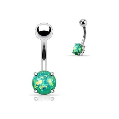 Šperky4U piercing do pupíku pryskyřičný opál WP01004-G – Zboží Mobilmania