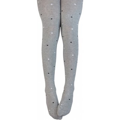 Wola Dívčí vzorované punčocháče MALÉ PUNTÍKY šedé – Zboží Dáma