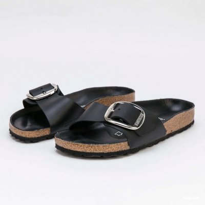 Birkenstock pantofle Madrid Big Buckle černé – Zbozi.Blesk.cz