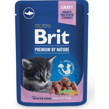 Brit Premium Cat Pouches white fish for Kitten 100 g