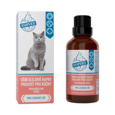 Topvet Prevent Ušní kapky pro kočky 50 ml – Hledejceny.cz