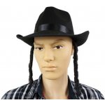 Černý klobouk rabín s pejzy – Zboží Dáma