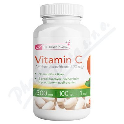 Dr. Candy Pharma Vitamin C Premium 500 mg 100 tablet – Zboží Mobilmania