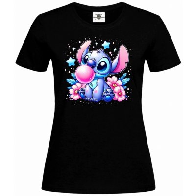 tričko Stitch Lilo & Stitch Černá – Zboží Dáma