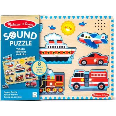 Melissa & Doug puzzle s úchyty a zvukem dopravní prostředky – Zbozi.Blesk.cz