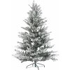 Vánoční stromek Beliani Umělý vánoční stromek bílý syntetický 180 cm sníh matný vločkovaný matné závěsné větve svátky Vánoce