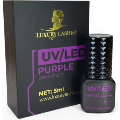 Luxury Lashes UV Lepidlo Fialové 5 ml – Zboží Dáma