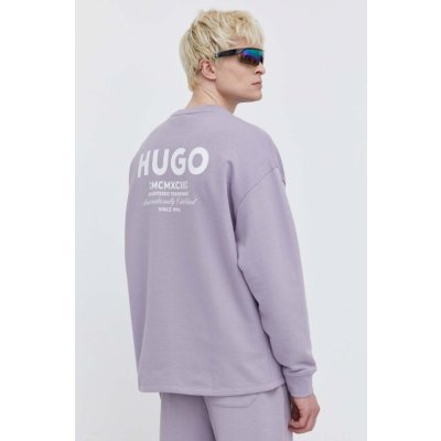 Hugo Blue fialová s potiskem 50510732