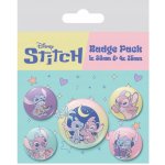 CurePink: | Placky Lilo & Stitch: Planetární|set 5 kusů 25 mm 38 mm [BP2404702] – Zboží Dáma