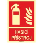 Hasicí přístroj ISO 7010 - fotoluminiscenční ftl samolepka 200 x 150 mm – Zboží Dáma