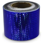 Hologramová samolepicí páska 100mm, motiv modré čtverečky