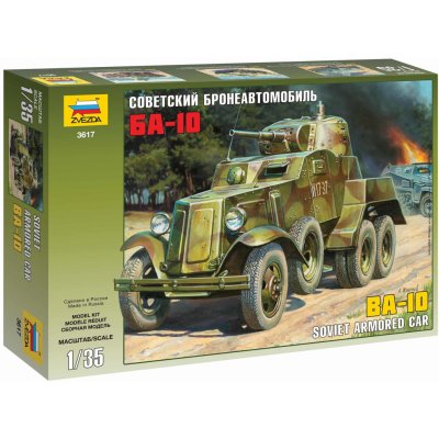 Zvezda Model Kit obrněný automobil BA 10 2. světová válka 3617 1:35