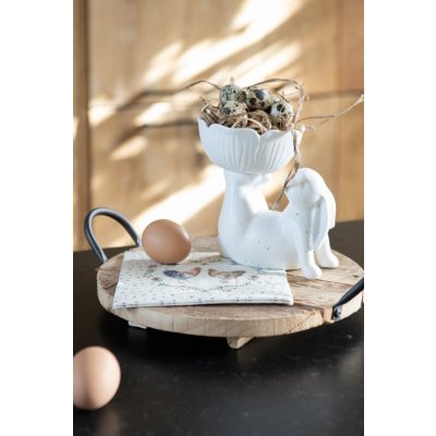Clayre & Eef Keramická dekorační miska s králíčkem 15*11*14 cm – Hledejceny.cz