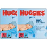 Huggies Pure Vlhčené ubrousky 2 x 168 ks – Hledejceny.cz