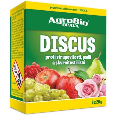 Agrobio Discus proti strupovitosti a padlí na révě a jabloních 3 x 20 g – Zboží Dáma