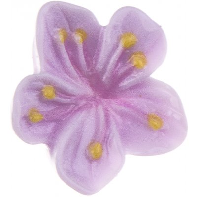 Knoflík plastový kytka 21mm Varianta: fialová – Zboží Dáma