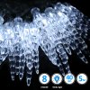 Vánoční osvětlení Yakimz 5m LED Icicle Houses Light Curtain Sleet Lights Bed Dance Hall Cold Bílá