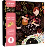 MiDeer Vyškrabávací obrázky Dívky a zvířata 8ks – Zboží Dáma