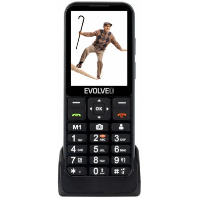 EVOLVEO EasyPhone LT, mobilní telefon pro seniory s nabíjecím stojánkem (černá barva) EP-880-LTB – Zboží Mobilmania