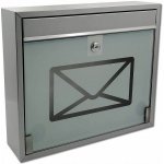 Poštovní schránka se sklem Kvido 360x310x90 mm Šedá – Zboží Mobilmania