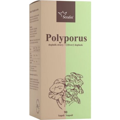 Serafin Polyporus s jitrocelem 40% polysacharidů 90 kapslí – Hledejceny.cz