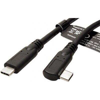 Roline 11.02.9075 USB 20Gbps (3.2 gen 2x2) USB C(M) - USB C(M) lomený, PD 100W, 1m, černý