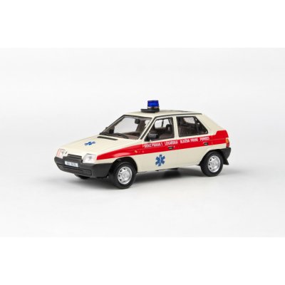 Abrex škoda FAVORIT 136L 1988 OÚNZ PRAHA 1modrý kříž 1:43 – Zboží Mobilmania