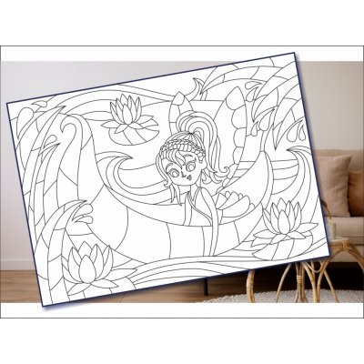 Radost v písku Šablona na pískování víla na lodi A4 210 x 297 mm – Zboží Mobilmania