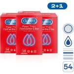 Durex Feel Thin Fetherlite elite Extra Lubricated 2+1 54ks – Zbozi.Blesk.cz