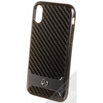 Pouzdro Mercedes Shiny Dynamic Carbon Aluminium Apple iPhone X černé