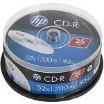 HP CD-R 700MB 52x, cakebox, 25ks (CRE000153) – Zboží Živě