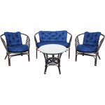 Aga Ratanová sestava Bahama Tmavě hnědá/Modrá – Zboží Dáma