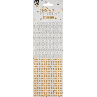 Creative Craft Group Samolepicí perličky (372ks) - zlaté a stříbrné – Zboží Dáma