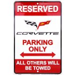Plechová cedule Corvette Parking 20cm x 30cm – Zboží Dáma