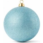DECOLED Velká vánoční ozdoba 30 cm plastová koule světle modrá glitter – Hledejceny.cz