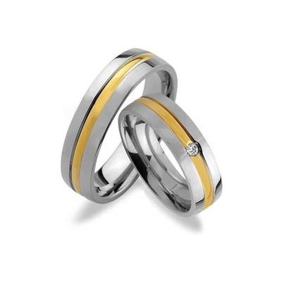 Šperky4U dámský snubní ocelový prsten šíře OPR1428D – Zboží Mobilmania