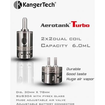 Kanger Aerotank Turbo stříbrný 6ml