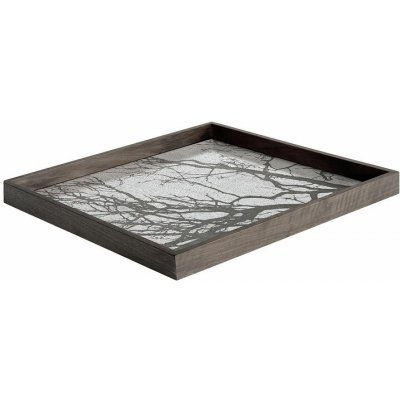 Ethnicraft Dřevěný čtvercový podnos Tree Wooden Tray White Tree L 51x51cm – Zboží Dáma