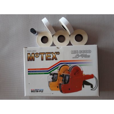 Dvouřádkové etiketovací kleště MOTEX MX 6600 PLUS - STARTOVACÍ SADA – Zboží Mobilmania