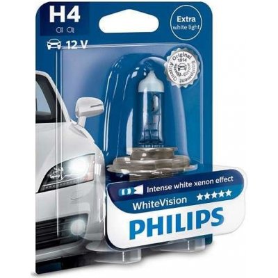 Philips WhiteVision H4 P43t 12V 60/55W 12342WHVB1 – Zboží Mobilmania