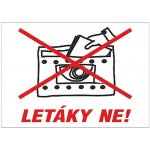 samolepka - LETÁKY NE ! 70x50mm – Sleviste.cz