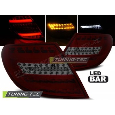 Mercedes C-klasa W204 sedan 2007-10 zadní lampy red smoke LED BAR – Hledejceny.cz